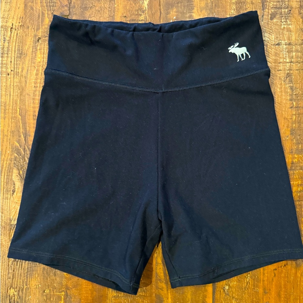 Abercrombie kids black bike shorts